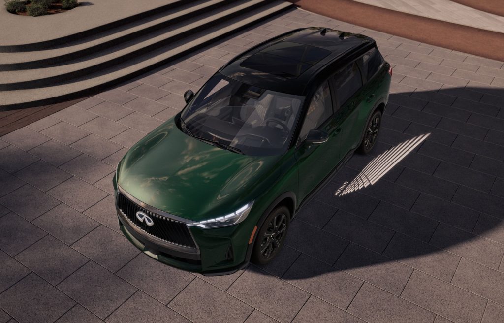 A 2026 INFINITI QX60 from overhead in Rogers, AR 