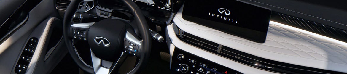 The dashboard detail of the 2026 INFINITI QX60 in Rogers, AR