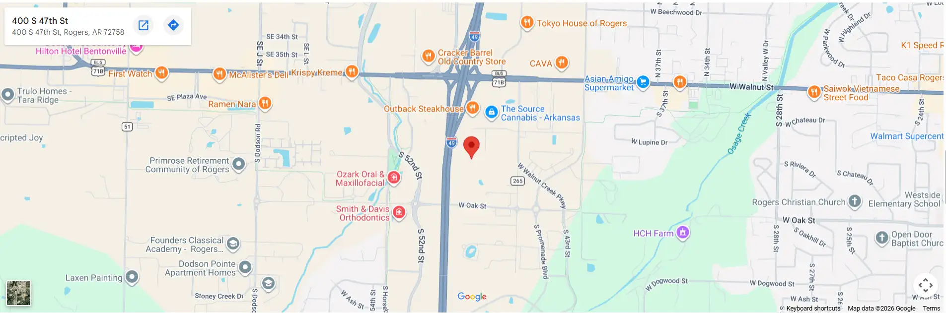 Map to our dealership