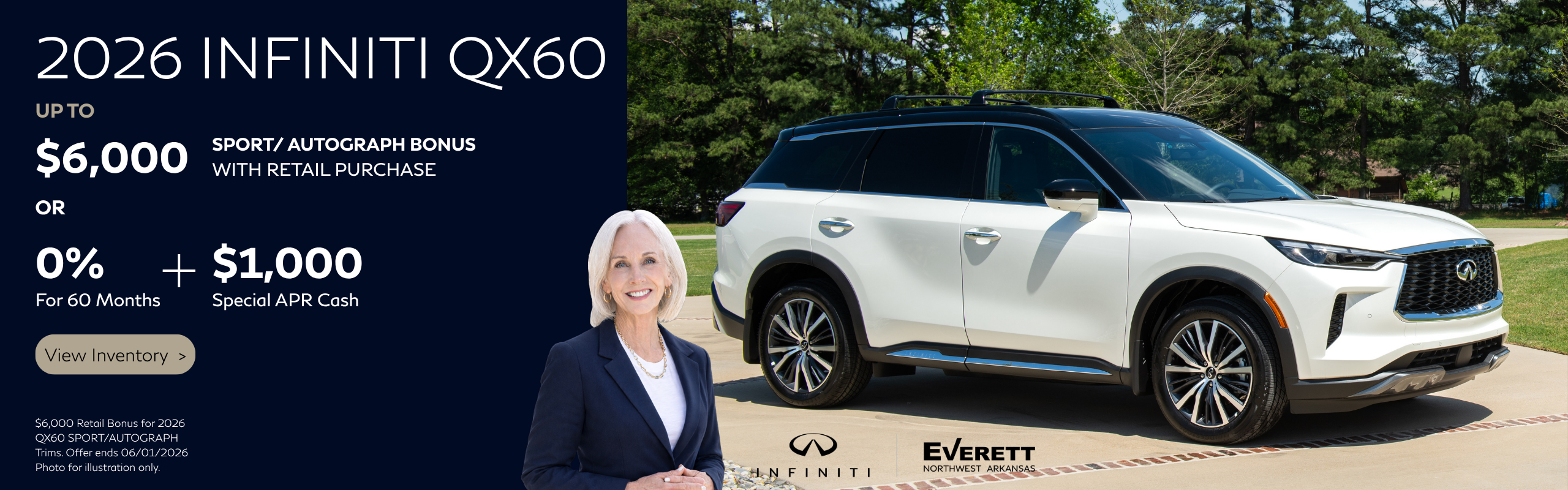 26 QX60 Sport/Autograph Retail Bonus