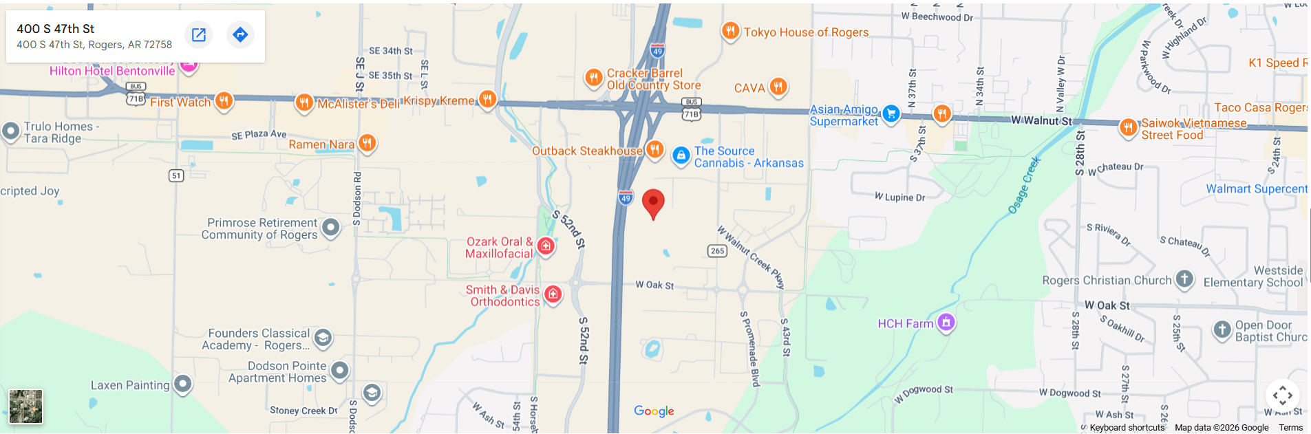 Map to our dealership